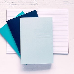 b6 stapled notebooks - set of 3