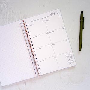 2027 spiral weekly planner