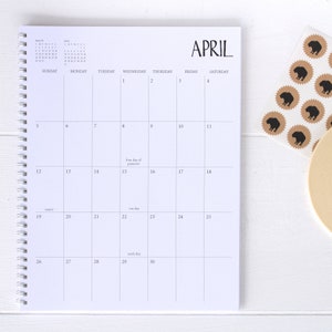 3 year large monthly spiral planner start any month 1 page per month image 1