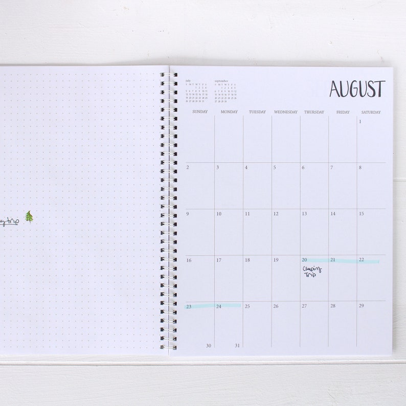 3 year large monthly spiral planner start any month 1 page per month image 3