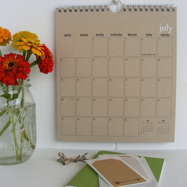 2014 kraft wall calendar