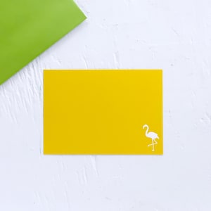 FLAMINGO foil stamped flat cards
