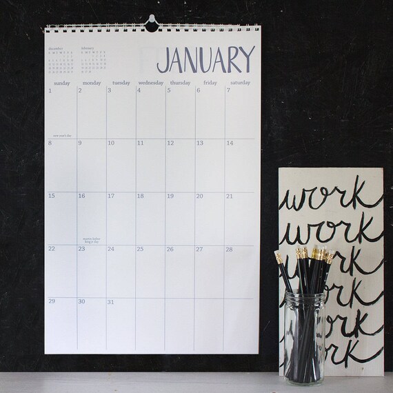large wall calendar 18 months Etsy