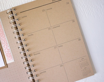 spiral weekly kraft planner - start any month