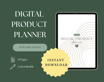 Digitaler Produkt Planer - MRR, Master Resell Rechte, PLR, Handelsmarkenrechte, Digitale Produkte, Small Business Planner, Content Writer