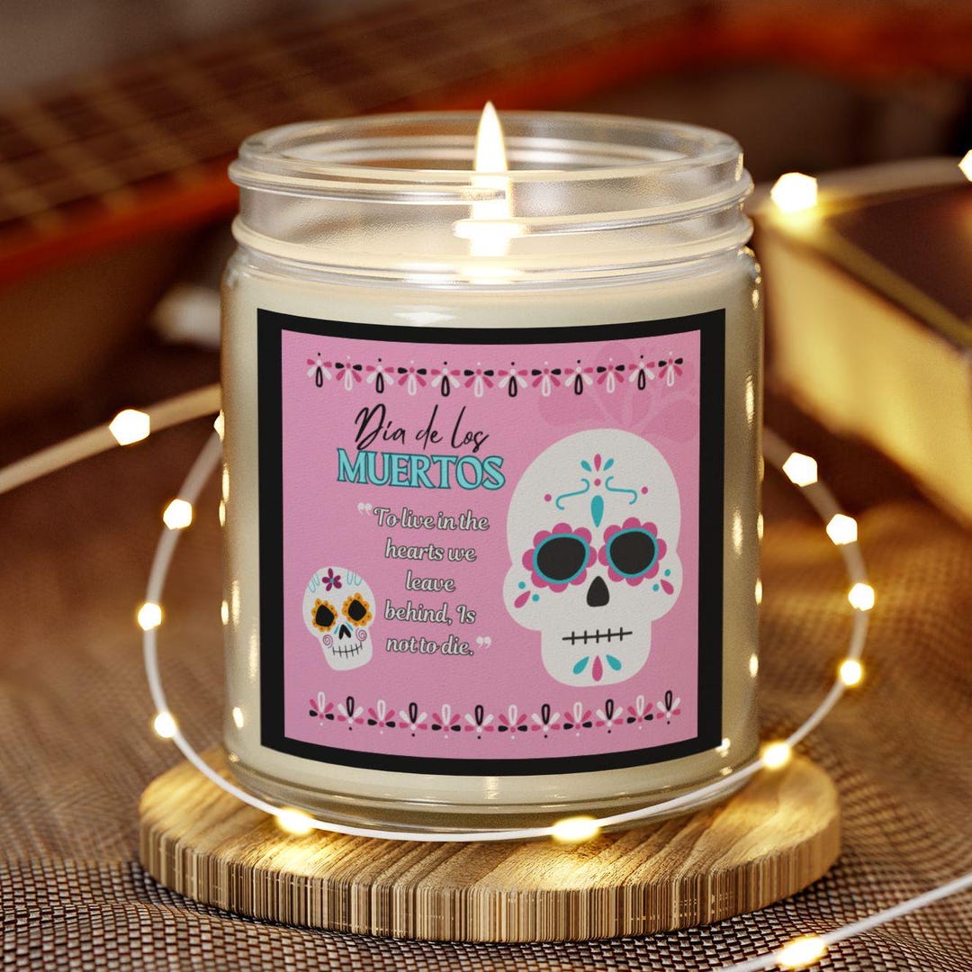Day of the Dead Candle, Dia De Los Muertos Candle, Ofrenda Decoration ...