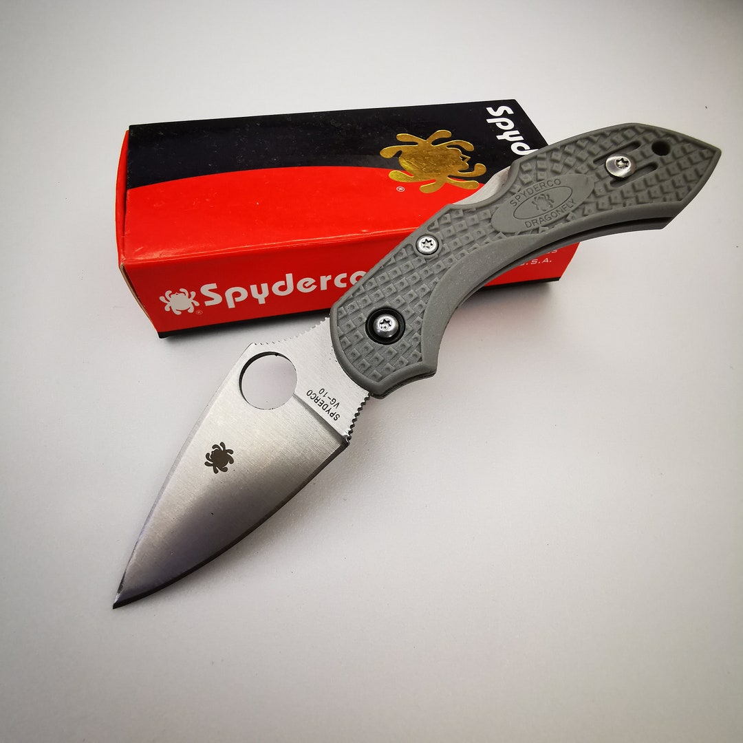 Knife SPYDERCO Pocket Knife VG-10 Tourist, Knife Camping, Hunting Knife ...