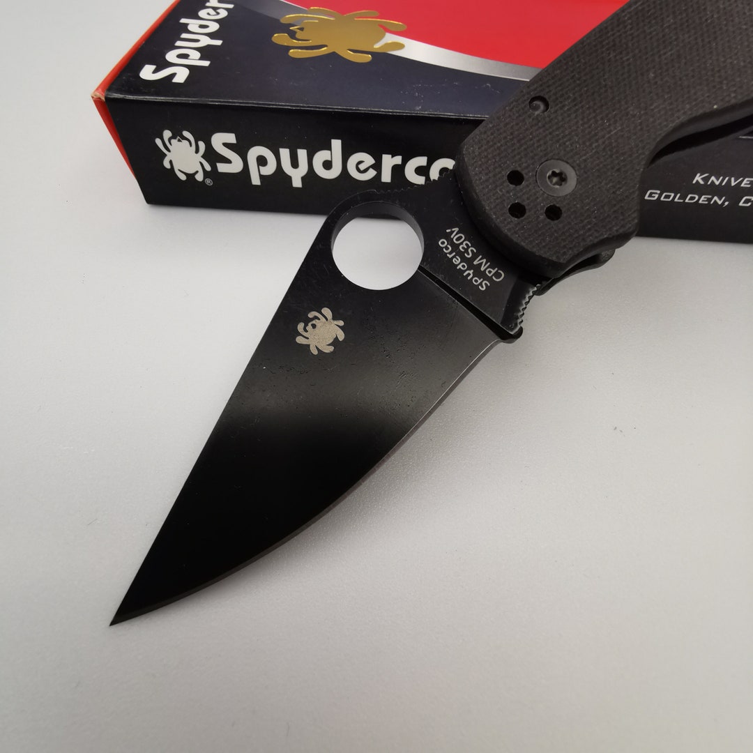 Knife SPYDERCO Pocket Knife CPM S30V Golden Colorado Tourist Knife ...