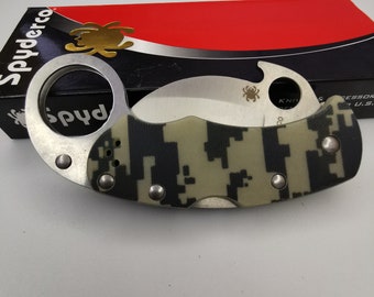 Knife SPYDERCO Pocket Knife VG-10 Seki-City Tourist Knife, Knife Camping, Hunting Knife, Folding Knife Lockback Knife