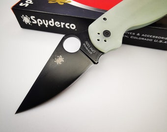 Messer SPYDERCO Taschenmesser CPM S30V Golden ColoradoTouristenmesser, Messer Camping, Jagdmesser, Klappmesser, Lockbackmesser