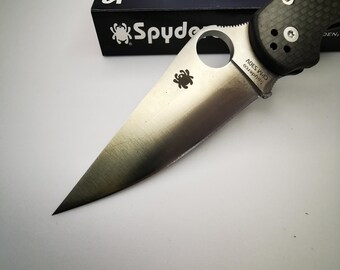 Couteau SPYDERCO CPM S30V, cadeau homme, cadeau petit ami, cadeau fête des pères, couteau de poche, cadeau couteau pliant pour mari.