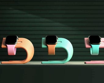 Modernt laddningsställ för Apple Watch - Snygg dockningsstation, nattduksbordsorganisatör och skrivbordstillbehör,