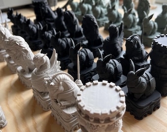 Fantasy Animal Chess Set of 16 pieces