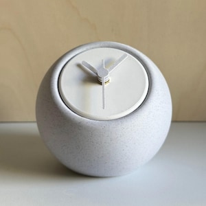 Minimalist Spherical Table Clock | Modern Home Decor | Elegant Timepiece for Stylish Interiors