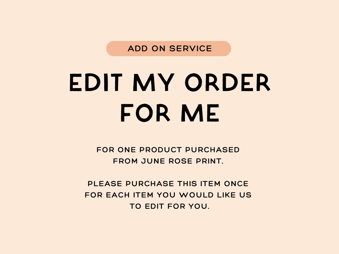 Customisation Add on | Edit My Template for Me | 24 Hour Turnaround - Etsy