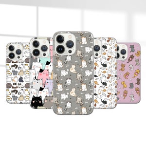 Cute Pet Cat Phone Case Kitten Cover for iPhone 17 Pro Max, 16e, 15, 14, 12 & Samsung S25 Ultra, S24 FE, A56, Pixel 10 XL, 9a, 8