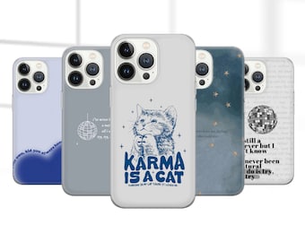Funda para teléfono con letras de Taylor Folklore para iPhone 17 Pro Max, 16e, 15, 14, 12 y Samsung S25 Ultra, S24 FE, A56, Pixel 10 XL, 9a, 8