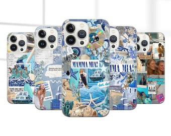 Funda para teléfono con diseño playero y vintage de Mamma Mia para iPhone 17 Pro Max, 16e, 15, 14, 12 y Samsung S25 Ultra, S24 FE, A56, Pixel 10 XL, 9a, 8