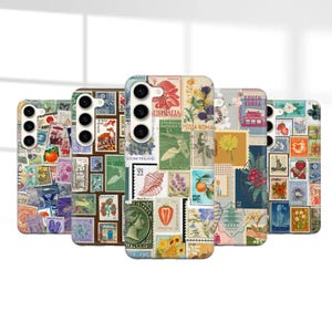 Stamps Phone Case fit Samsung S25, S24 Ultra, Samsung S23, S22, Galaxy A05s, Samsung A56, A55, A54, Samsung A36, A35, A16, A15, Note 20