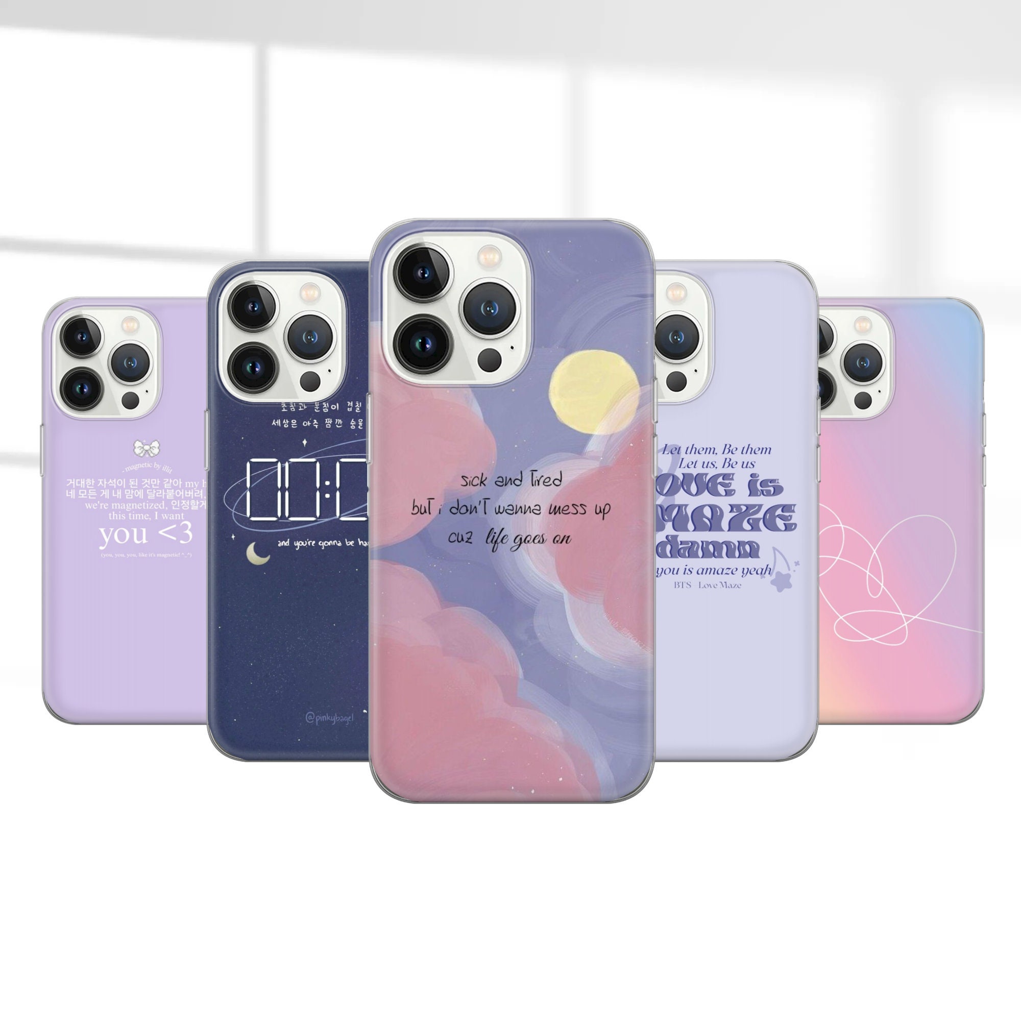 BTS iPhone13mini パープル ケース iPhone 13 Bts Case - Etsy