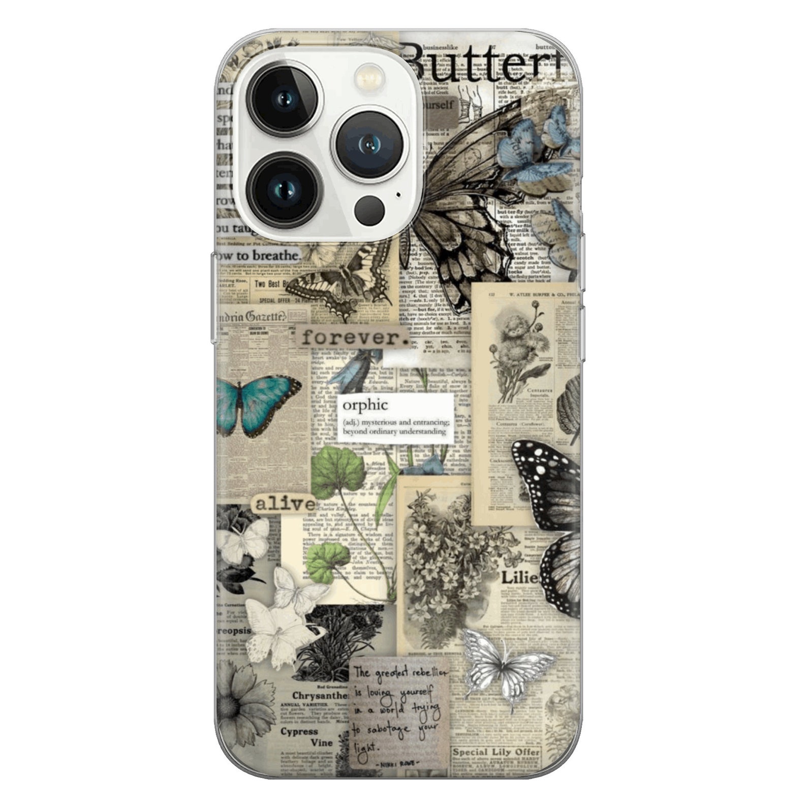 Phone Case Epaper Newspaper Aesthetic Phone Case - Vintage Artwork for iPhone 17 Pro Max ...