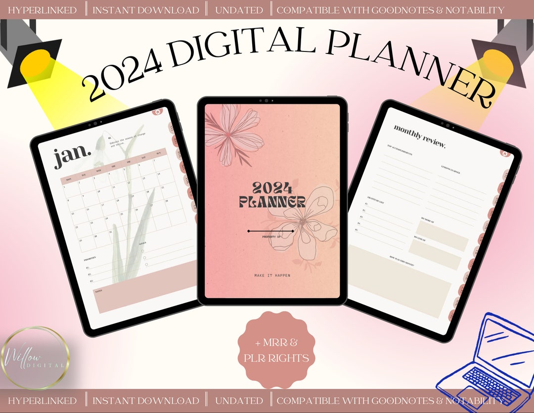 2024 Hyperlinked Digital Planner - Etsy