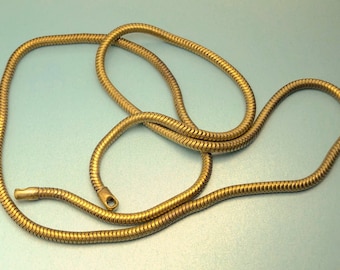 Cadena de serpiente - Latón vintage - 24,5 pulgadas - 62 cm