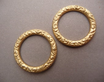 Brass Ornate Flower Loop - Die Struck