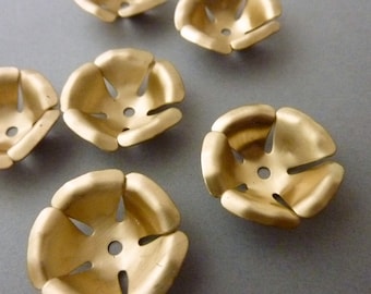 3 Brass Flower Stackable Finding Component