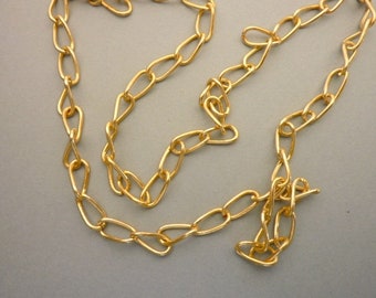 Cable Chain Necklace - Complete - Gold Plated 24"