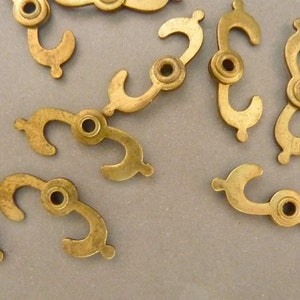 4 Raw Brass Claw or Scissor Clasps