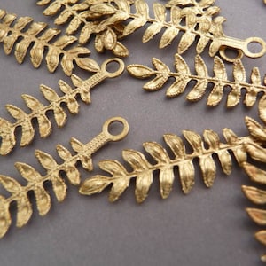 6 Brass Leaf Branch - Fern Floral Haskell Style