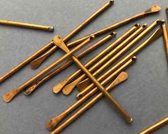 12 Heavy Brass Head Pins Vintage