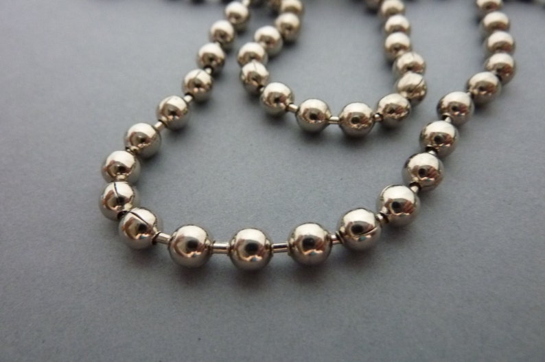 Two Silver Brass Ball Chain Necklaces 18 In - Etsy