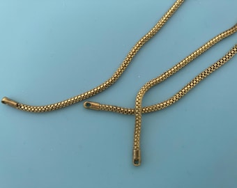 6 Mesh Snake Chains - Vintage Brass 10.5” 27 cm