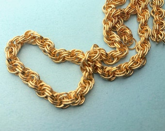 Vintage Gold Ornate Brass Chain 24 in