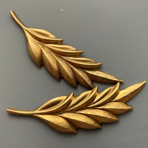 2 Brass Leaf Branch - Large Version