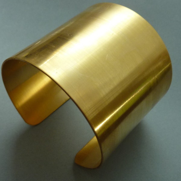 Brass Cuff Bracelet 2" Solid Blank