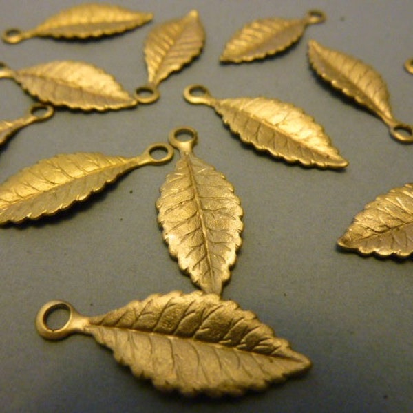 12 Brass Leaves Rose Detailed