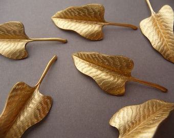 4 Brass Leaf Branch - Beautiful