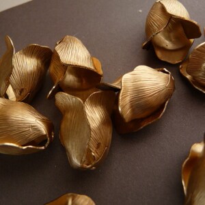 Bud Caps For Roses 6 Rose Bud Bead Caps in Brass - Etsy
