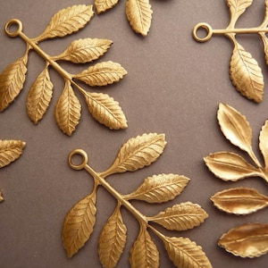 4 Brass Leaf Branch - Beautiful Detail