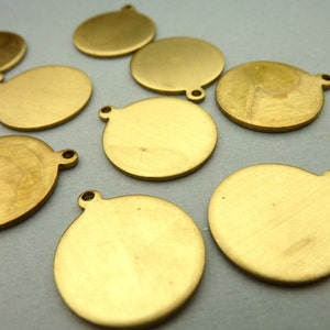 8 Messing Runde ID Blanks Namensschilder Dog Tags 16 mm