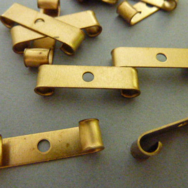 6 Brass Rivet Base Bookchain Connector Findings - Steampunk