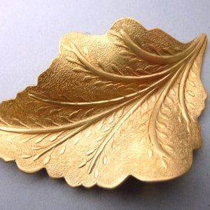 Brass Leaf Branch Large Detailed