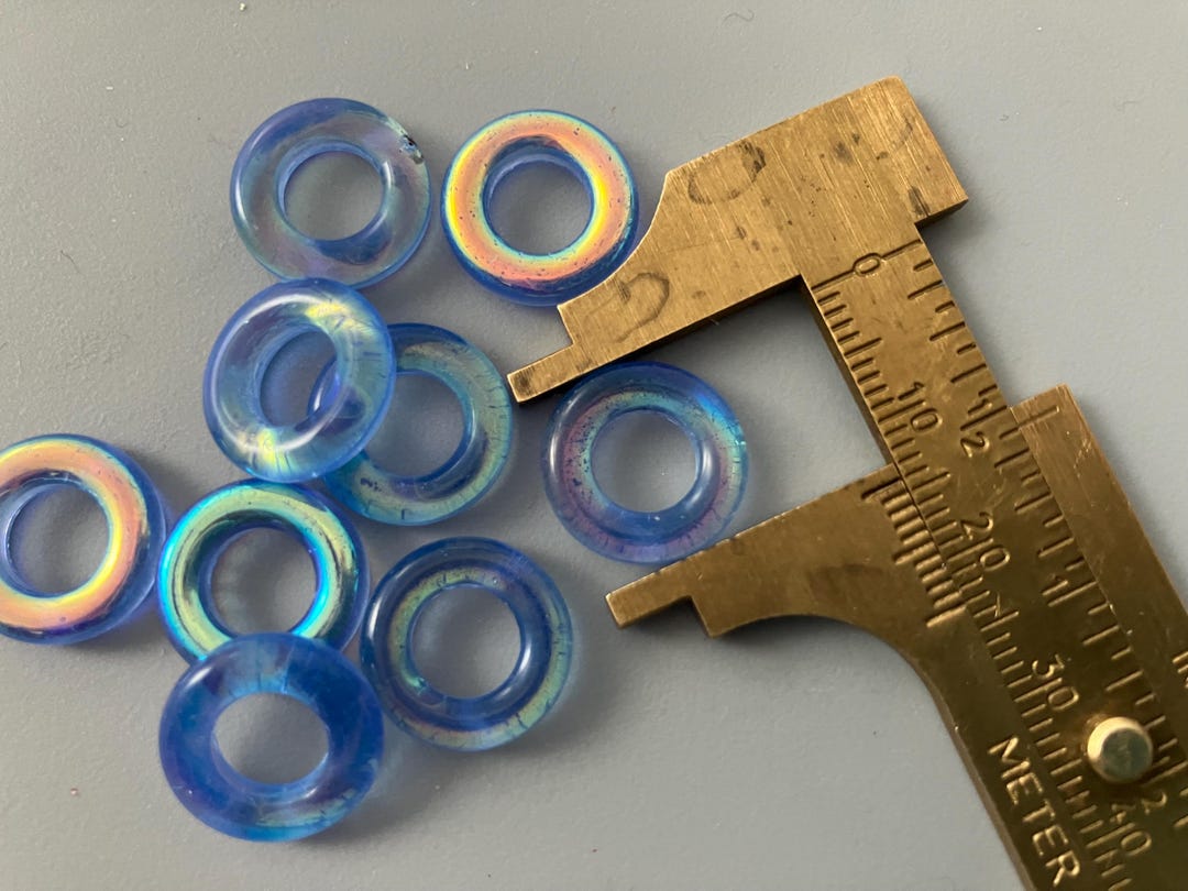 Loop Bead 10 Glass Loop Round Beads - Periwinkle Blue AB - Etsy