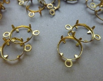12個の真鍮チャンネル 8 mm 設定コネクタ - オープンバック
