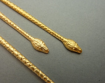 2 Brass Snake Findings for Ring