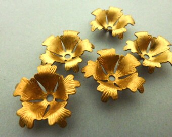 3 Brass Flower Settings Base