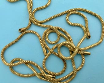 6 Mesh Snake Chains - Vintage Brass 10.5”